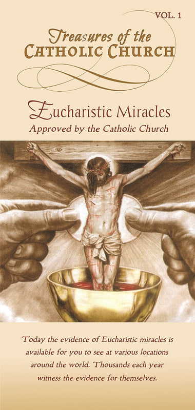 FREE SHIPPING!  Treasures of the Catholic Church - Eucharistic Miracles Brochure